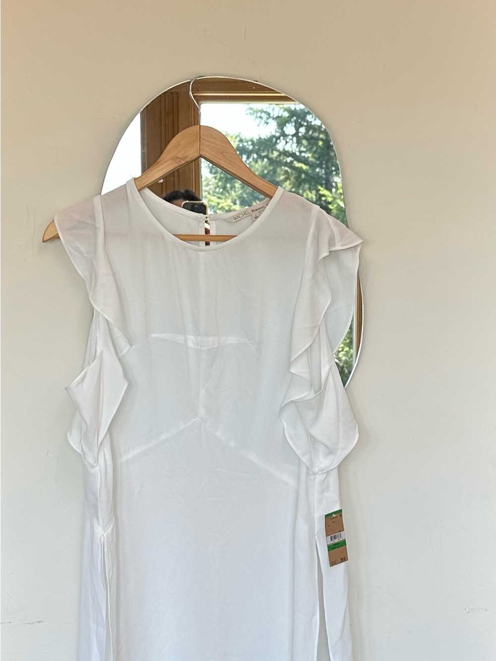 RACHEL Rachel Roy Cream Round-Neck Top